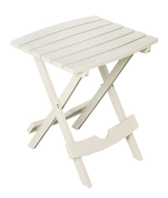 Adams Quick Fold Side Table, White