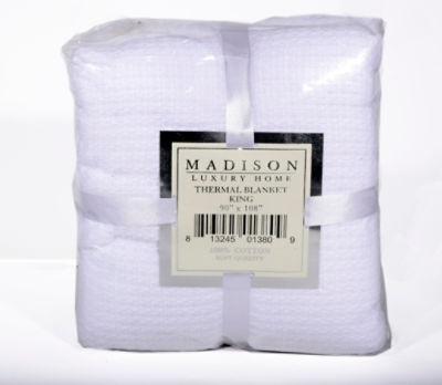 Madison Luxury Home Thermal Blanket King, 1 each