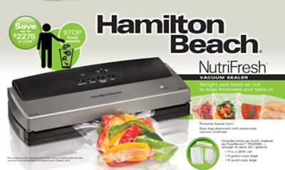 Hamilton Beach Nutrifresh Vacuum Sealer, Liquid & Food