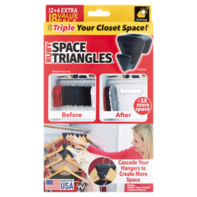 Ruby Space Triangles Closet Storage Hanger Holder (18-Count) - Triple A  Building Center