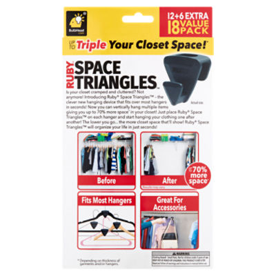 Ruby Space Triangles Closet Storage Hanger Holder (18-Count