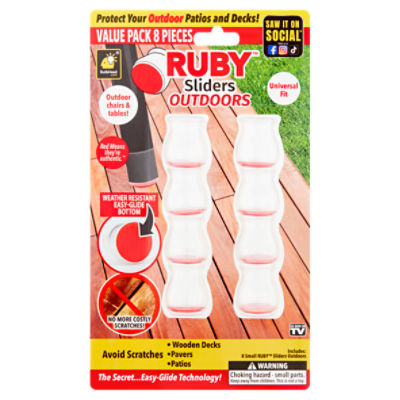 BulbHead Ruby Outdoors Chair & Tables Sliders Value Pack, 8 count