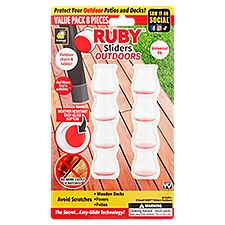 BulbHead Ruby Outdoors Chair & Tables Sliders Value Pack, 8 count