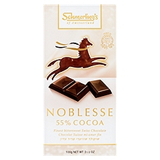 Schmerling's of Switzerland Noblesse 55% Cосоа Finest Bittersweet Swiss Chocolate, 3 1/2 oz