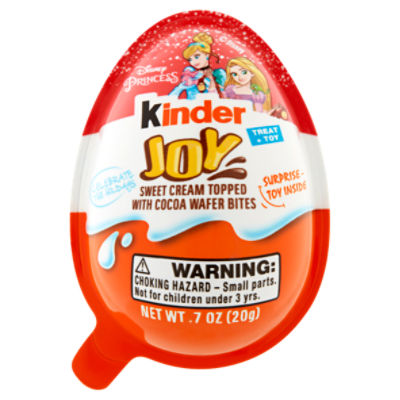 Kinder Joy Treat + Toy Sweet Cream Topped with Cocoa Wafer Bites, .7 oz