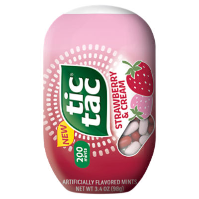 Tic Tac Strawberry & Cream Mints, 200 count, 3.4 oz - The Fresh Grocer