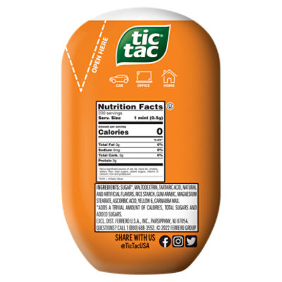 Tic Tac Orange Mints, 3.4 oz