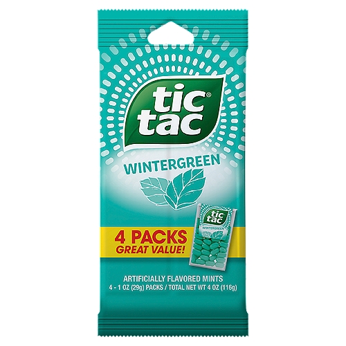 Tic Tac Wintergreen Mints, 1 oz, 4 count