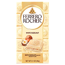 Ferrero Rocher White Chocolate Bar with Hazelnut Filling, 3.1 oz