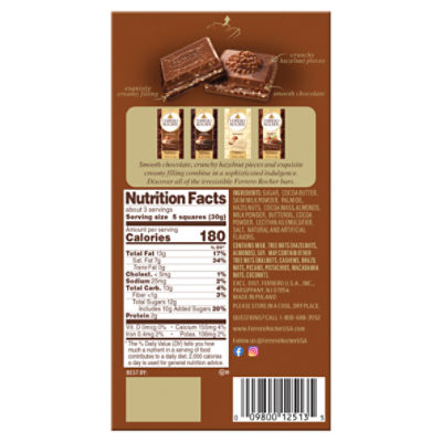 Ferrero on sale rocher nutrition