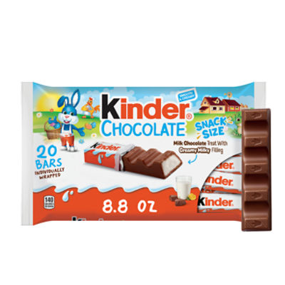 Kinder Milk Chocolate Treat with Creamy Milky Filling Snack Size, 20 count, 8.8 oz