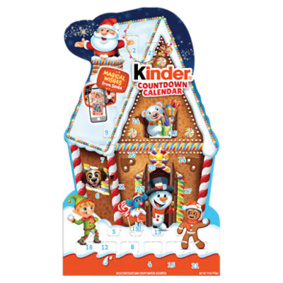 Kinder Countdown Calendar Milk Chocolate and Crispy Wafers Assorted, 6.9 oz