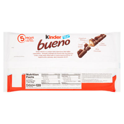 Kinder Bueno Crispy Creamy Chocolate Bar, 2 count, 1.5 oz