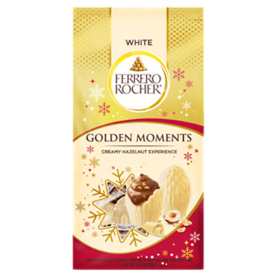 Ferrero Rocher Golden Moments White Chocolate Covered Eggs with Hazelnut and Cocoa Filling, 3.1 oz