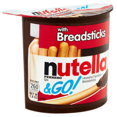 Ferrero Nutella & Go! Hazelnut Spread + Breadsticks, 1.8 oz, 1.8 Ounce