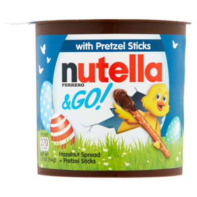 Ferrero Nutella & Go! Hazelnut Spread + Pretzel Sticks, 1.9 oz