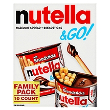Nutella & Go! Hazelnut Spread + Breadsticks Family Pack, 1.8 oz, 10 count
