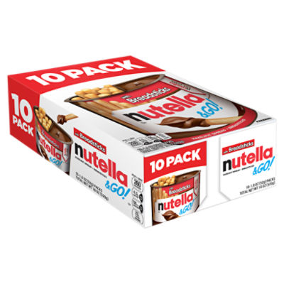 Nutella & Go! Hazelnut Spread + Breadsticks Family Pack, 1.8 oz, 10 count