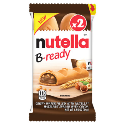 Ferrero Nutella B-Ready Crispy Wafer Filled with Nutella, 2 count, 1.55 oz