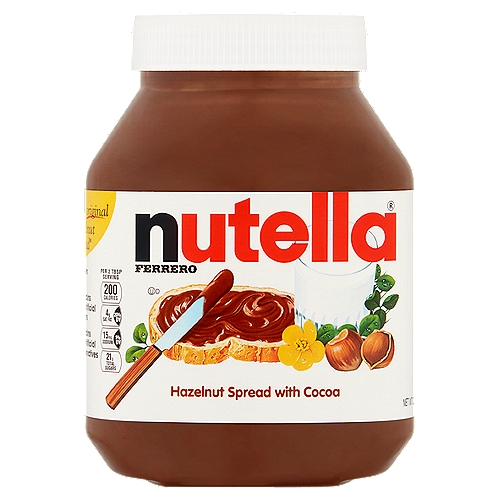 Nutella® hazelnut spread is a happy start to your day! Enjoy it with whole grain toast, pancakes, strawberries, bananas, and many other foods.nnThe original hazelnut spread®