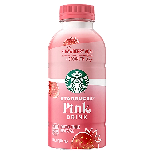 Starbucks Strawberry Açai Pink Drink Coconutmilk Beverage, 14 fl oz
