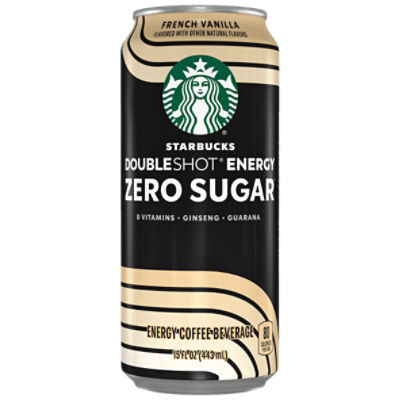 Starbucks Doubleshot Zero Sugar Energy Coffee Beverage French Vanilla 15 Fl Oz