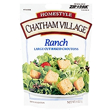 Chatham Village Homestyle Ranch Large Cut Baked Croutons, 5 oz