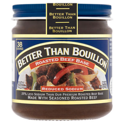 Better Than Bouillon Reduced Sodium Roasted Beef Base, 8 oz