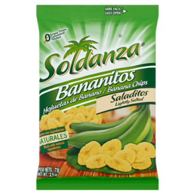Soldanza Bananitos Lightly Salted Banana Chips, 2.5 oz