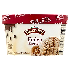 Turkey Hill Fudge Ripple, Premium Ice Cream, 48 Fluid ounce