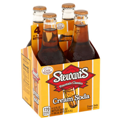 Stewart's Cherries'n Cream Made with Sugar glass bottles 4 ct