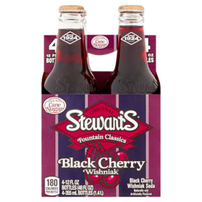 Stewart's Fountain Classic Original Black Cherry Wishniak Soda, 12 fl