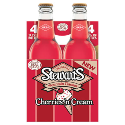 Stewart's Fountain Classics Original Cherries'n Cream Soda, 12 fl oz, 4