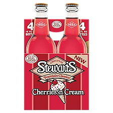 Stewart's Fountain Classics Cherries'n Cream-4 Pack Bottles, 48 Fluid ounce