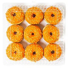 CT Bakery Mini Orange Sprinkled Ring Donuts, 9 count, 10.47 oz