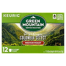 Green Mountain Coffee Roasters Colombia Select Medium Roast Coffee K-Cup Pods, 0.33 oz, 12 count
