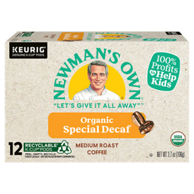 Newman's Own Organics Special Decaf Medium Roast Coffee, 0.31 oz, 12 count
