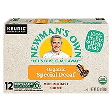 Newman's Own Organics Special Decaf Medium Roast, Coffee, 12 Each