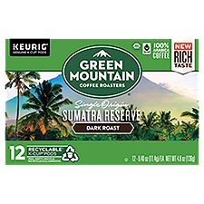 Green Mountain Coffee Roasters Sumatra Reserve Dark Roast Coffee, K-Cup Pods, 12 Each