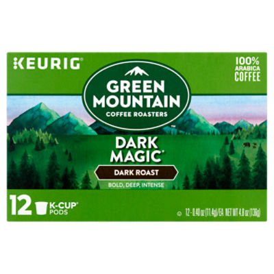 Green Mountain Coffee Roasters Dark Magic Roast Coffee K-Cup Pods, 0.40 oz, 12 count