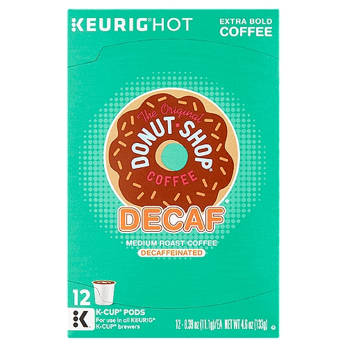 The Original Donut Shop Decaf Medium Roast Coffee, 0.39 oz, 12 count