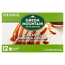 Green Mountain Coffee Roasters Caramel Vanilla Cream Coffee K-Cup Pods, 0.33 oz, 12 count