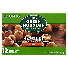Green Mountain Coffee Roasters Hazelnut Decaf Coffee, K-Cup Pods, 12 Each
