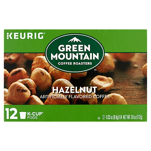 Green Mountain Coffee Roasters Hazelnut Coffee K-Cup Pods, 0.33 oz, 12 count