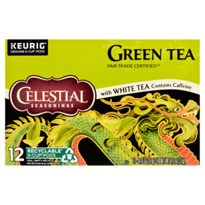 Celestial Seasonings Green Tea with White Tea K-Cup Pods, 0.10 oz, 12 count