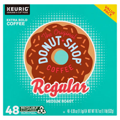 Donut Shop Blend, Medium Roast, Single Serve Coffee Pods for