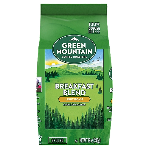 Green Mountain Coffee Roasters Breakfast Blend Light Roast Ground Coffee, 12 oz