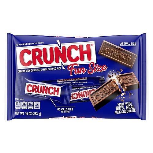 Crunch Creamy Milk Chocolate with Crisped Rice Fun Size, 10 oz