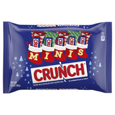 Crunch Minis Creamy Milk Chocolate with Crisped Rice Bars, 9.4 oz