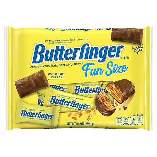 Butterfinger Bar Fun Size, 10.2 oz
Crispety, crunchety, peanut-buttery!®